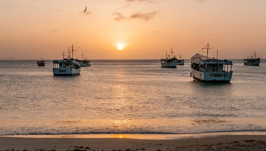 Fotomural Juan Griego Sunset — Sunset over the bay of Juan Griego, Margarita Island, Venezuela