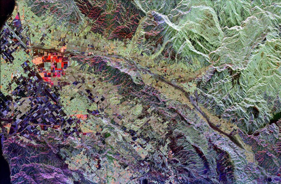 Fotomural Space Radar Image of Ventura County, California