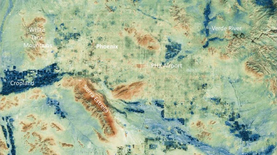 Fotomural Phoenix Land-Surface Temperatures Documented Amid Record Heat
