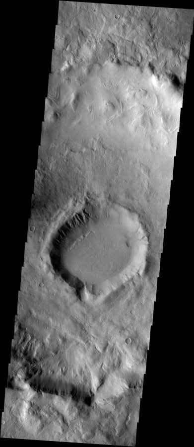 Fotomural Signs of Landscape Modifications at Martian Crater